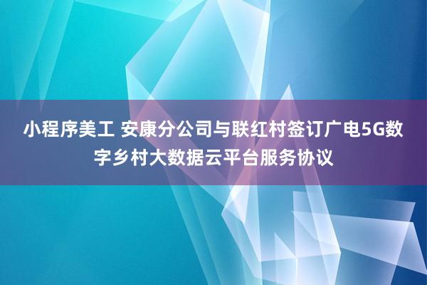   小程序美工 安康分公司与联红村签订广电5G数字乡村大数据云平台服务协议