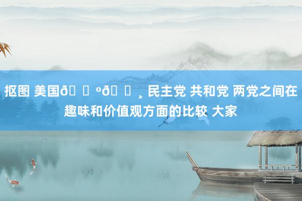 抠图 美国🇺🇸 民主党 共和党 两党之间在趣味和价值观方面的比较 大家